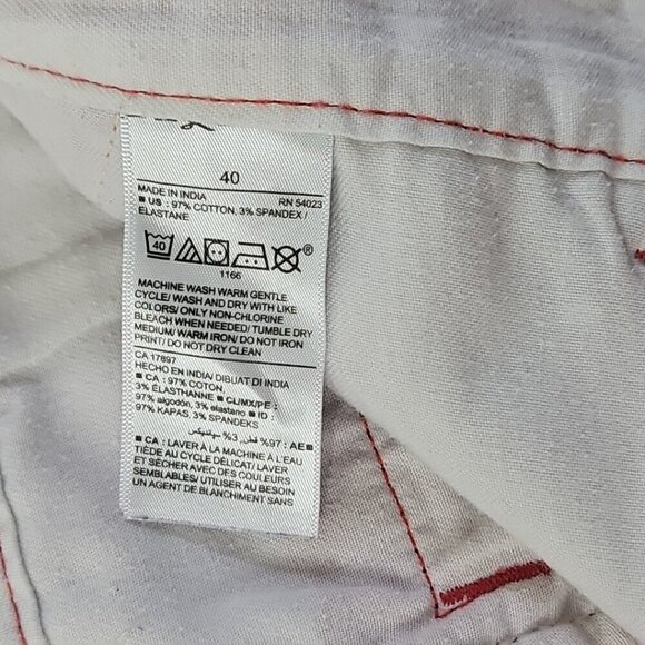 Old Navy Chino Shorts Men's Size 40 Red Ultimate Tech Built-In Flex Slim Preppy - Picture 10 of 12